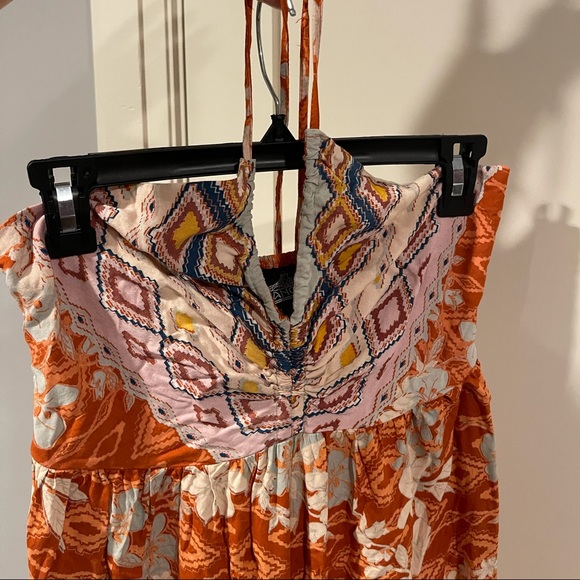 Tribal Floral Print Wide Leg Jumpsuit - Picture 7 of 9